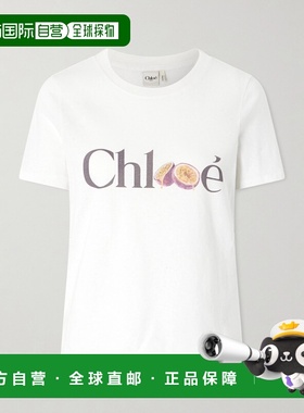 1h可退 香港直邮Chloe 蔻依 女士 徽标印花圆领 T 恤 CH26SJH0819