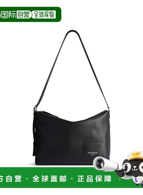 欧洲直邮BALENCIAGA (2025新品) 男士黑色大号 Credit 邮差包