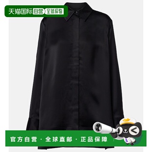 舒适时尚 香港直邮toteme black黑色 缎面衬衫 女士