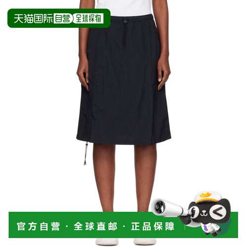 香港直邮On 女士 黑色抽绳半身裙 字昂跑裙1WG119【付后1h可退】