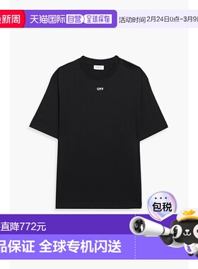 香港直邮off-white 男士 印花棉针织T恤 44MAA120G5J00K1001