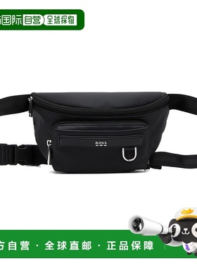 香港直邮BOSS 波士 男士 黑色 Logo Trim 腰包 50548787单肩包