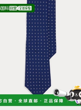 自营欧洲直邮RALPH LAUREN拉夫劳伦Purple Label方形图案真丝领带