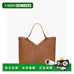 自营欧洲直邮YSL圣罗兰 男女通用牛皮革棕褐色手提包单肩包新款