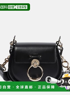 1h可退 香港直邮Chloe 蔻依 女士 Tess 小号皮革肩包 black黑色