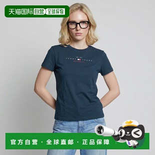 欧洲直邮Tommy Jeans 女装 短袖T恤衫 冬天 海蓝色 TJW REG US L