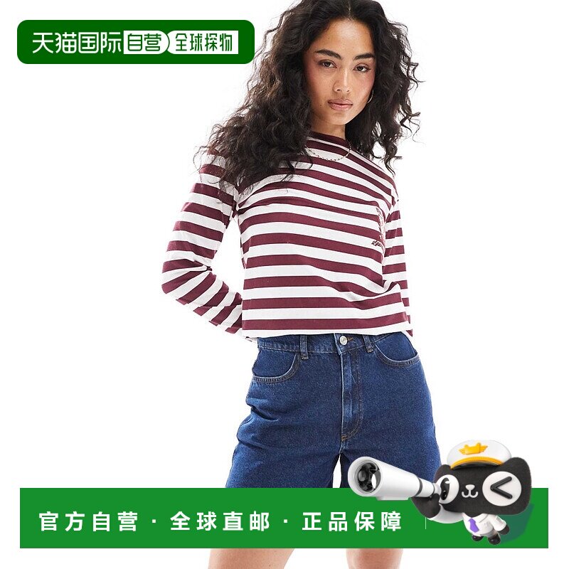 香港直邮ASOS 女士 dad 设计紧身束腰靛蓝色短裤牛仔裤