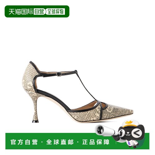 Manolo Blahnik 蜥蜴纹皮革浅口高跟鞋 2262197单【付后1h可退】