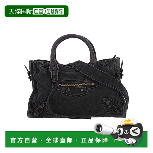 香港直邮Balenciaga Le City 小号牛仔布包 8114422AB1S斜挎包