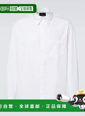 1h可退 香港直邮Simone Rocha 蒙娜 罗莎 男士 人造珍珠饰棉府绸