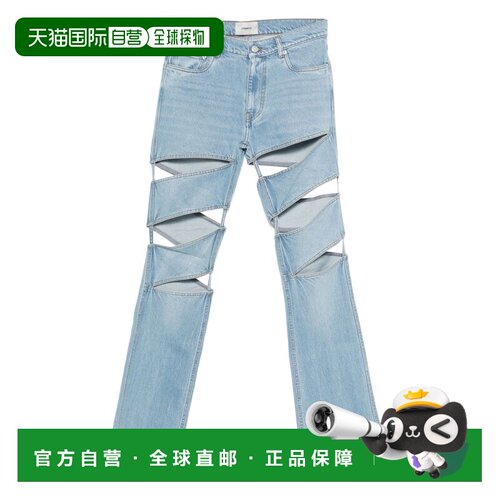 香港直邮Coperni 女士 浅蓝棉质裤子 COPP169F2054BLU
