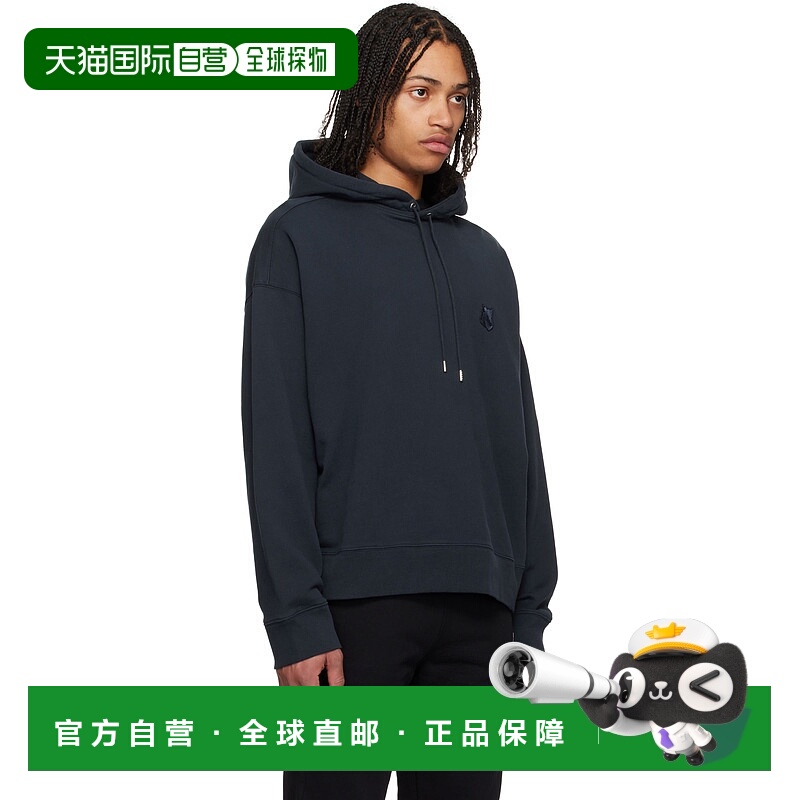 1h可退 香港直邮MAISON KITSUNE 男士 海军蓝 Bold Fox Head Patc