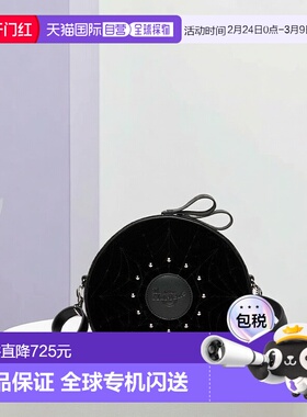 自营欧洲直邮DrMartens马丁大夫 女士黑色Wednesday圆形背包