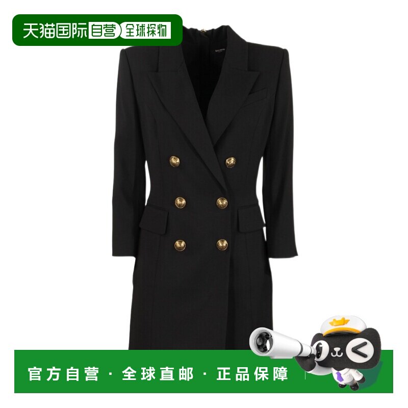 1h可退 香港直邮BALMAIN 女士半身裙 UF16222C1970PA AW2020 黑色