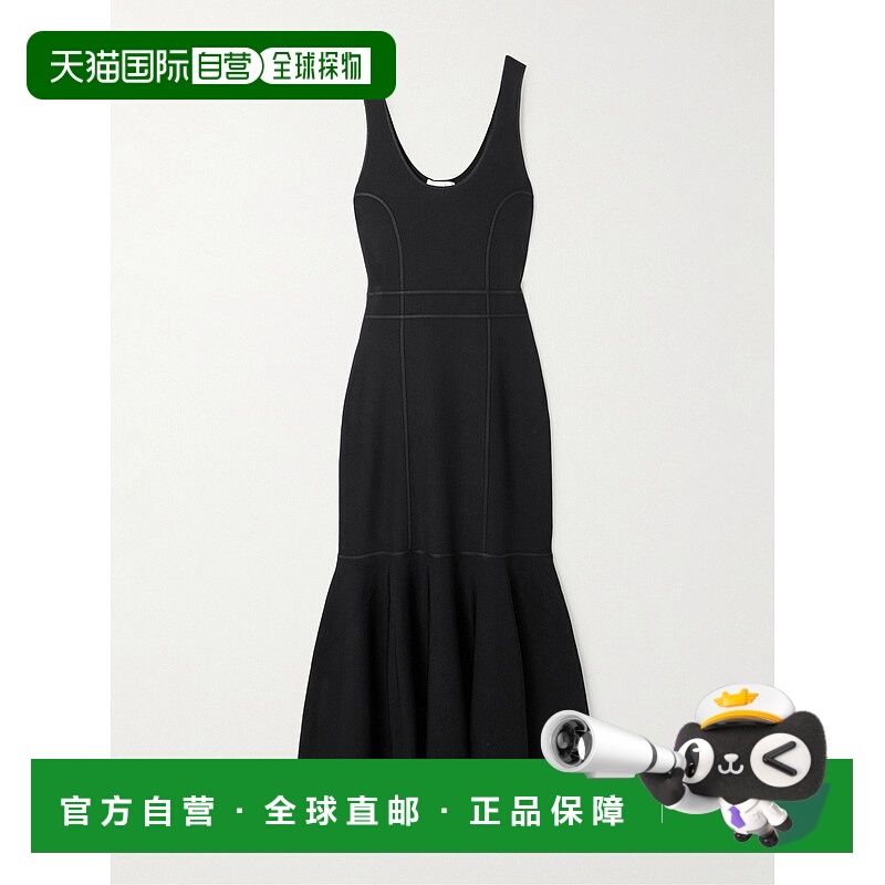 1h可退 香港直邮ZIMMERMANN 女士 拼接荷叶边针织中长连衣裙 4871