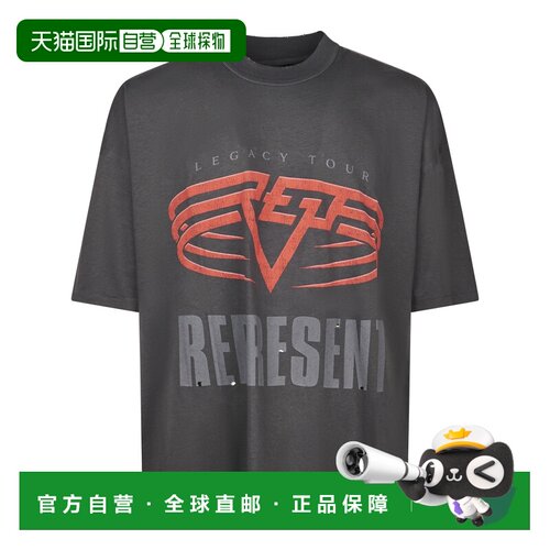 香港直邮Represent 男士T恤 MLM10017646 AW2025 灰支付后1h可退