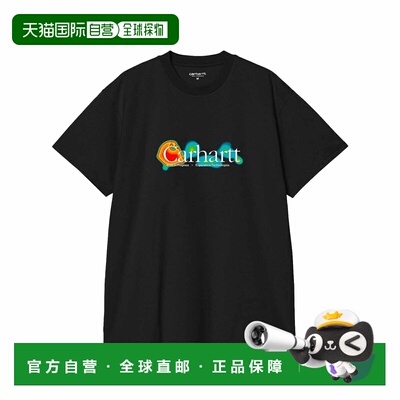 自营欧洲直邮Carhartt WIP Experiential黑色棉休闲短袖T恤男女通