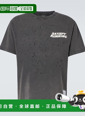香港直邮Satisfy 男士 MothTech 磨破针织棉质T恤上衣男装