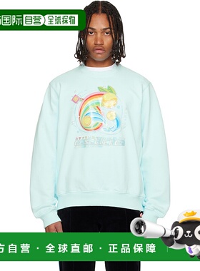 1h可退 香港直邮Casablanca 男士 蓝色 Manga Tennis Ball 套头衫