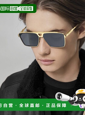 自营1h可退 欧洲直邮LV/路易威登 男士黑色金属太阳镜正品百搭显