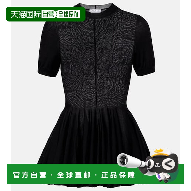 1h可退 香港直邮Alaia 女士 收腰初剪羊毛上衣 black黑色 舒适时