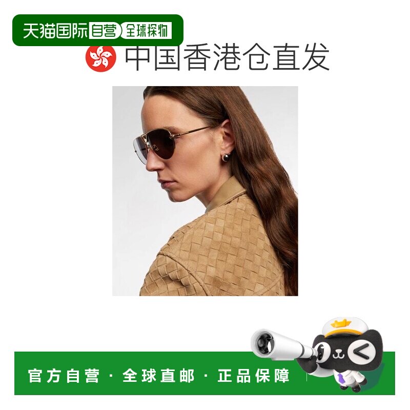 1h可退香港直邮Bottega Veneta 葆蝶家 女士 水滴飞行员太阳眼镜