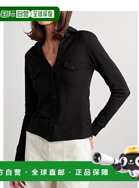 香港直邮NILI LOTAN 女士 Liam 棉针织衬衫 10820K35JETBLACK纯棉