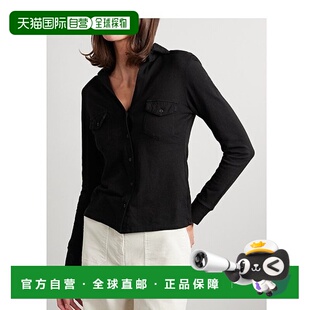 香港直邮NILI LOTAN 女士 Liam 棉针织衬衫 10820K35JETBLACK纯棉