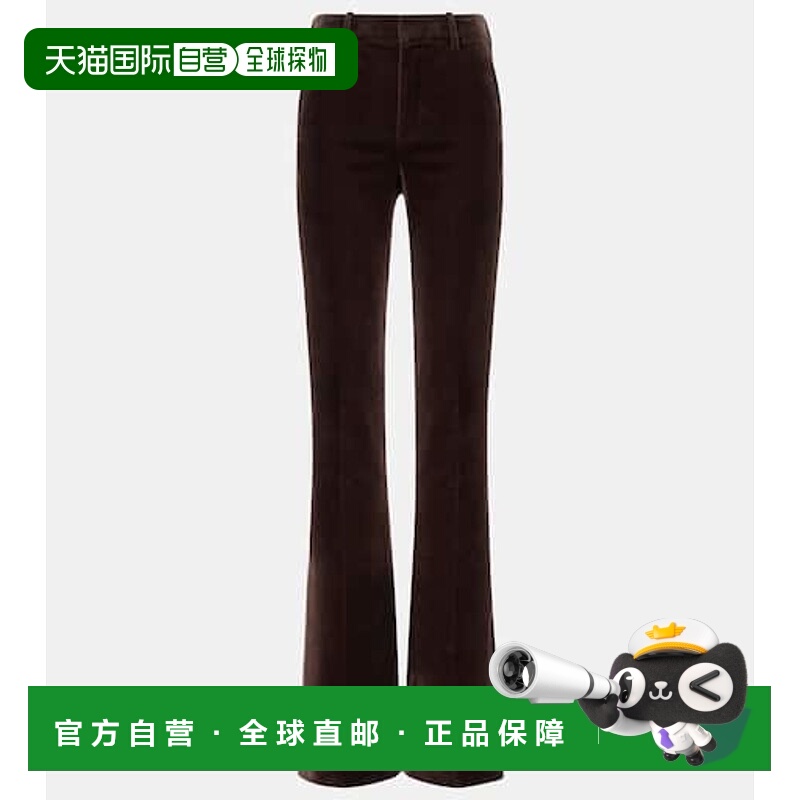 1h可退 香港直邮Loro Piana 诺悠翩雅 女士 Gaby 棉质天鹅绒直筒