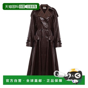 1h可退 香港直邮Chloe 蔻依 女士 Riding 涂层亚麻大衣 purple紫