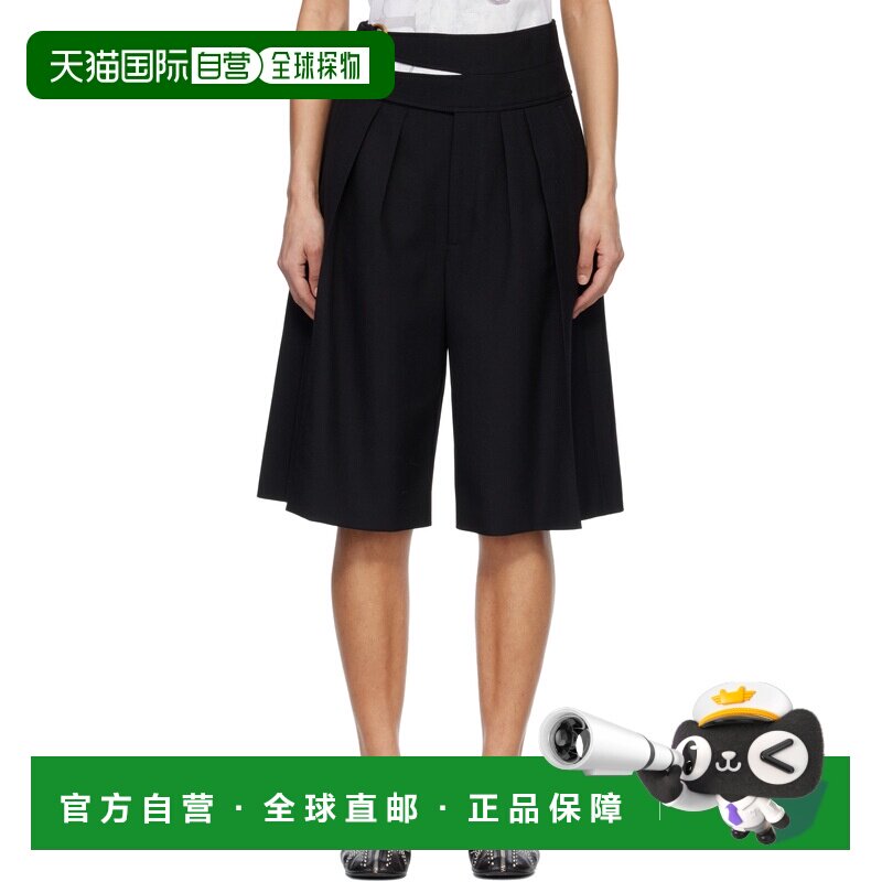 1h可退 香港直邮Chloe 蔻依 女士 黑色 Double Waistband 短裤 CH