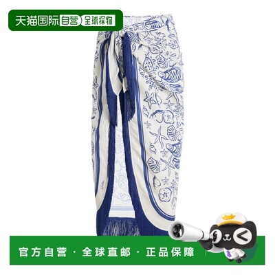 1h可退 美国直邮Simkhai 女士 Russo Pareo 流苏亚麻混纺长款半身