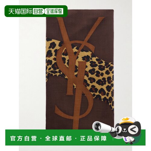 香港直邮Saint Laurent 圣罗兰 女士 豹纹围巾 8637213Y200方巾