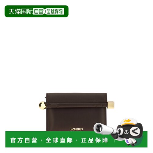 1h可退 香港直邮Jacquemus 女士 Rond Carre 皮革肩包 BAW00472AC