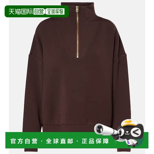 1h可退 香港直邮VARLEY 女士 Hawley 半拉链毛衣 brown棕色 舒适