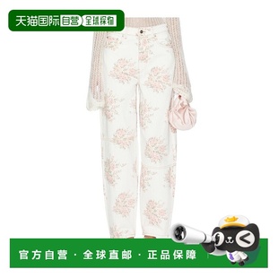 香港直邮GANNI 印花牛仔直筒裤 甘尼 Stary J1886 女士 1h可退