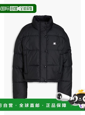 1h可退 香港直邮Courreges 女士 绗缝紧身夹克 323CMA106PL0112BL