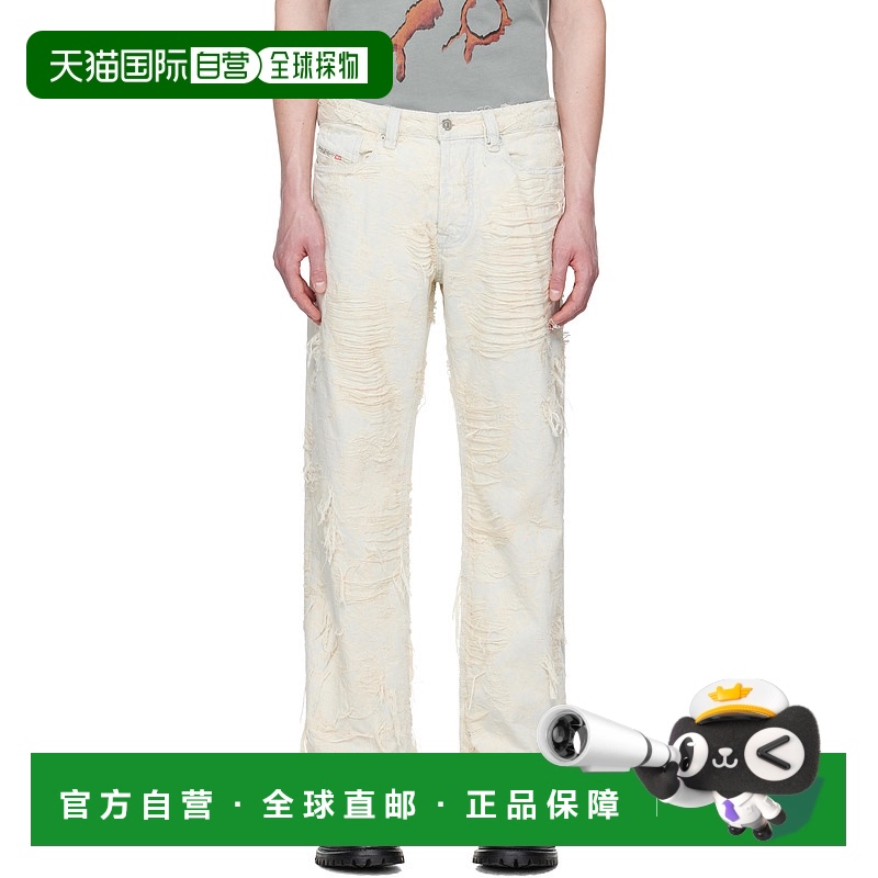 香港直邮Diesel 迪赛 男士 灰白色 1980 D-Eeper-FSG 牛仔裤 A191