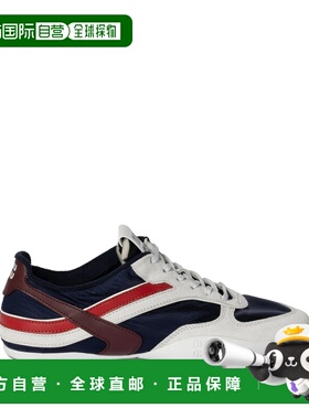 1h可退 香港直邮Miu Miu 缪缪 女士 蓝色皮质运动鞋 5E428E71LF00