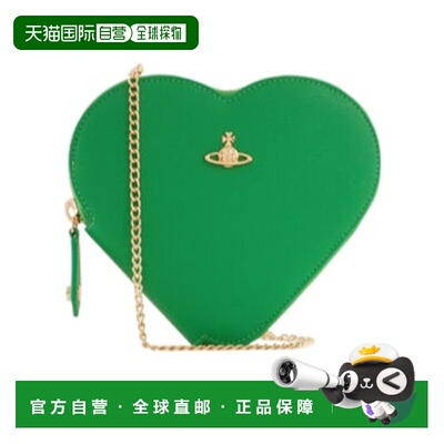 香港直邮Vivienne Westwood Saffiano Biogreen 心形斜挎包 52020