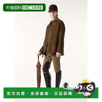 自营欧洲直邮Loro Piana 男士棕色粘胶纤维夹克