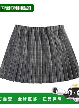 香港直邮Bonpoint 女童 Jais 褶裥格纹法兰绒半身裙童装