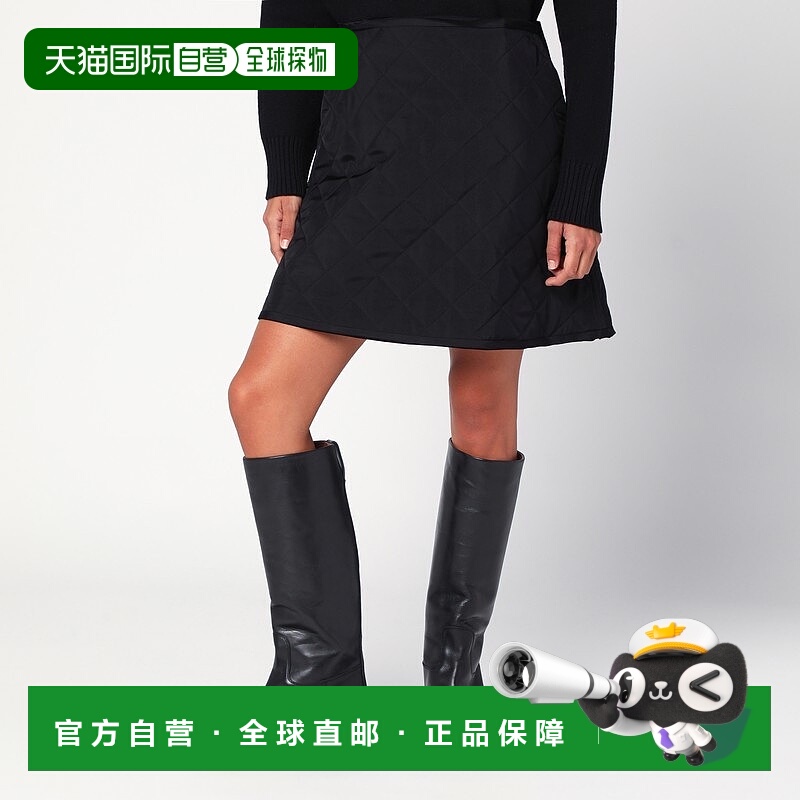 1h可退 香港直邮Jil Sander 吉尔 桑达 女士 黑色绗缝半身裙 J02M