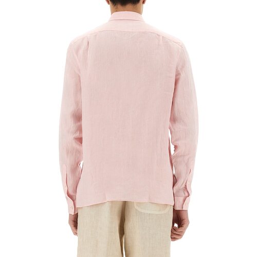 香港直邮LACOSTE 男士衬衫 CH5692T03 SS2025 粉红支付后1h可退