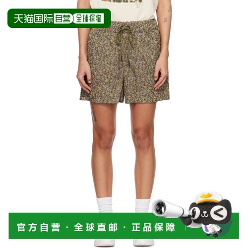 香港直邮moncler 盟可睐 女士 卡其色 Floral 短裤 L10982B000055