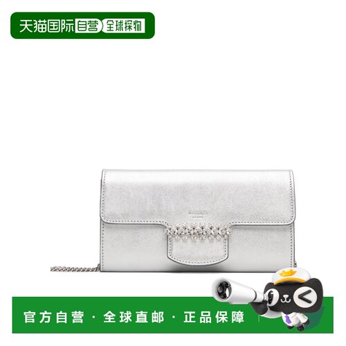 香港直邮JIMMY CHOO 女士斜挎包 BINGWALLETCHAINSILVERSILVER