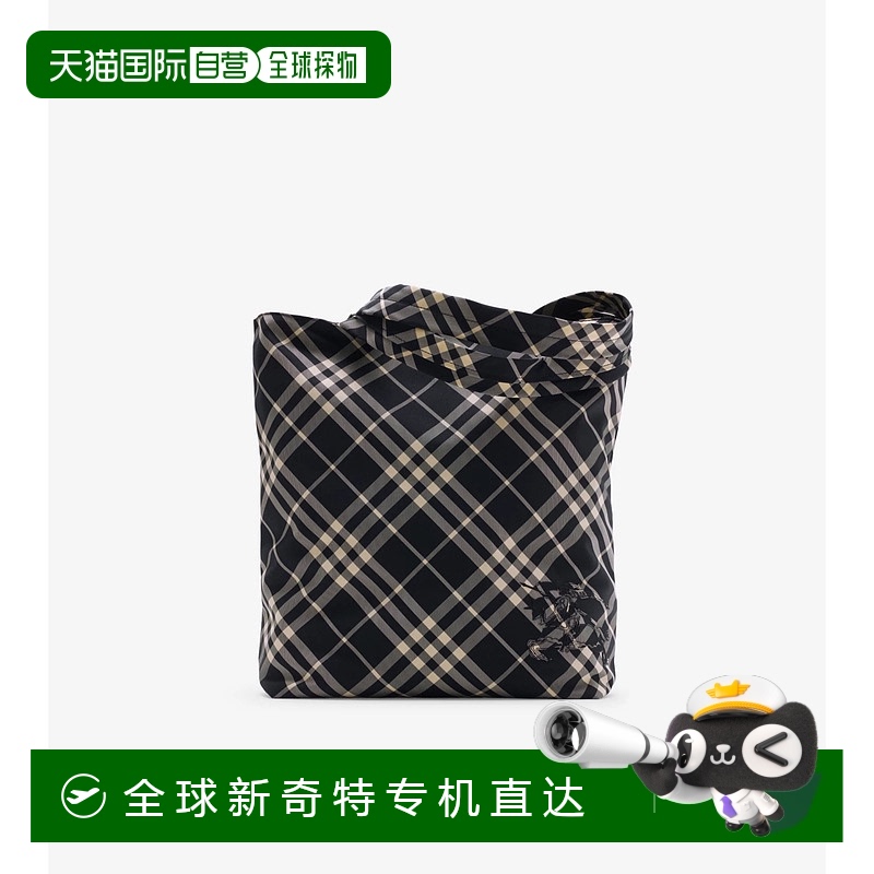 1h可退 欧洲直邮BURBERRY 25春夏 80977201 男士 手提包 格纹托特
