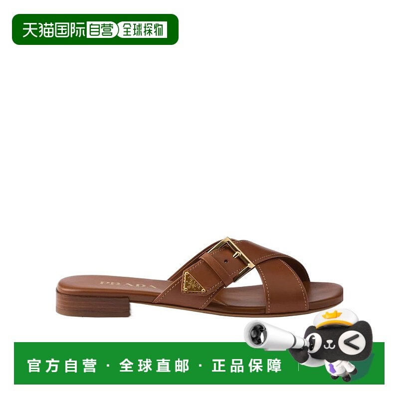 香港直邮Prada 交叉拖鞋 1XX778248F010普拉达女鞋凉鞋