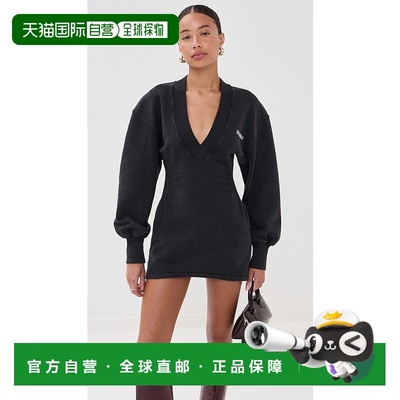 香港直邮The Attico 女士 长袖V领连衣裙 black黑色 舒适时尚