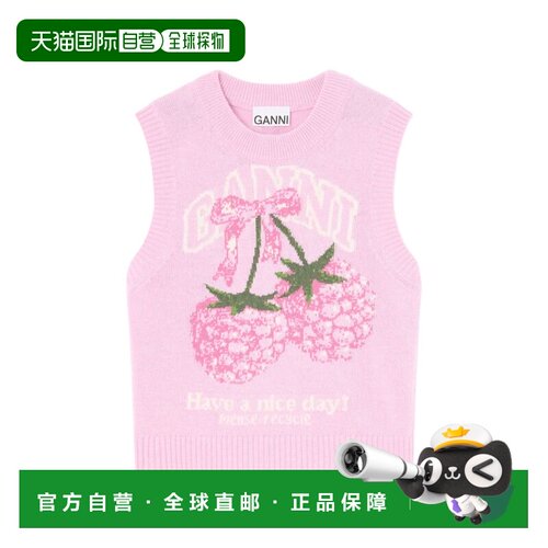 香港直邮GANNI 男士马甲 A1070278868 SS2026 粉 【付后1h可退】
